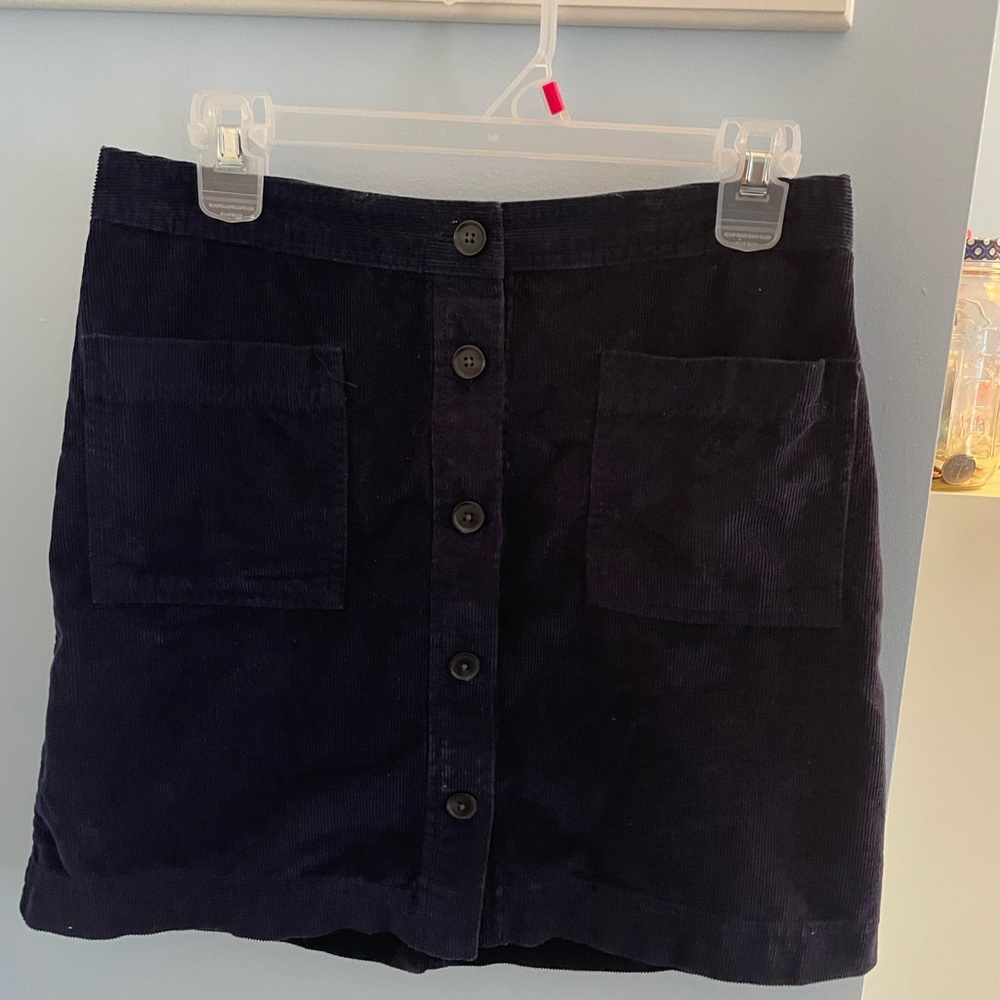 GAP Blue Corduroy Button down Skirt